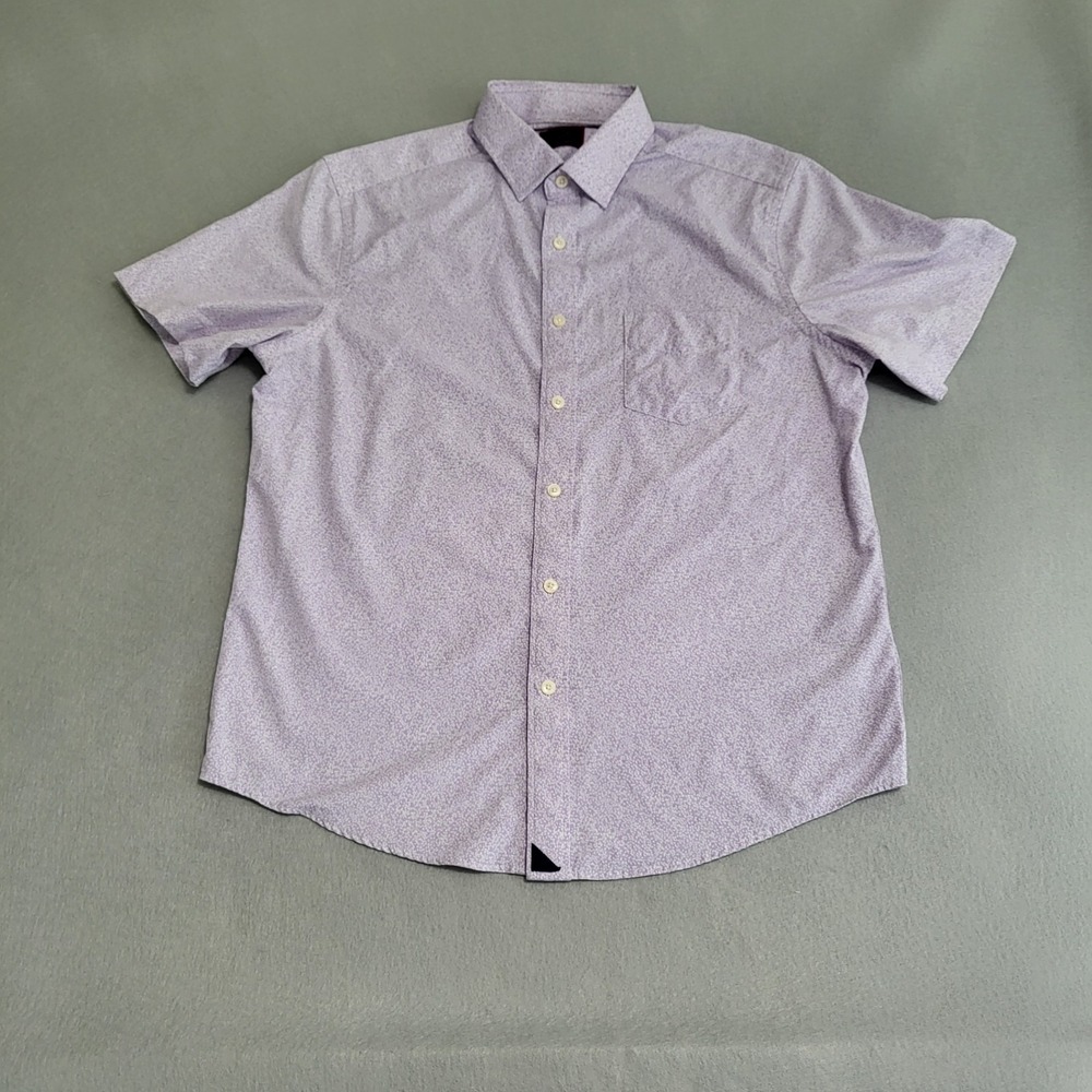 UNTUCKit Fortia Short Sleeve Button Down Performance Shirt Floral Men's M